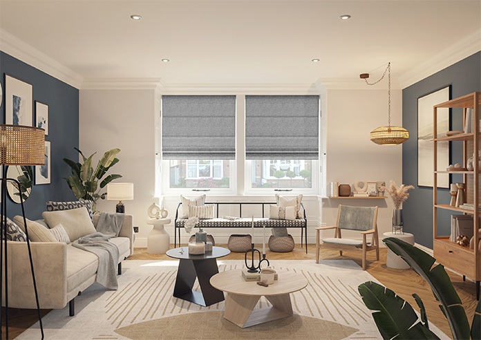 Melrose (Blackout), Wool Grey - Twist&Fit Roman Blind - Image 8